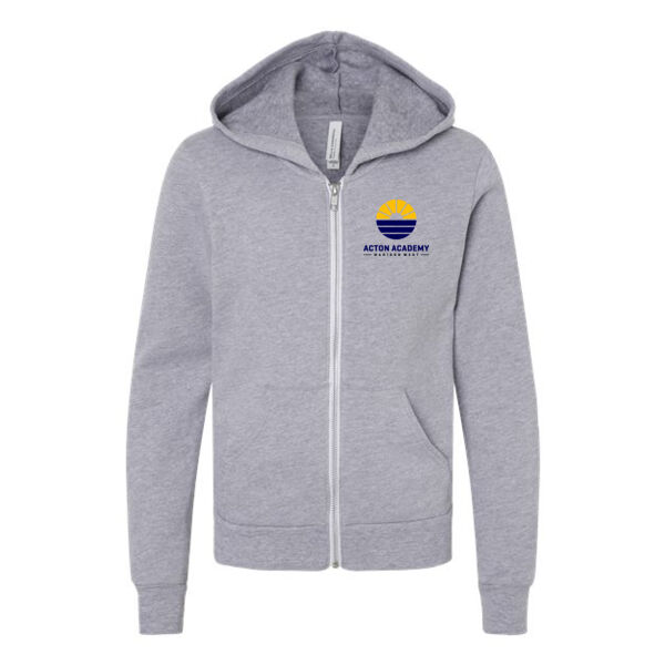 BELLA + CANVAS - Youth Sponge Fleece Full-Zip Hoodie - Printed Logo Thumbnail